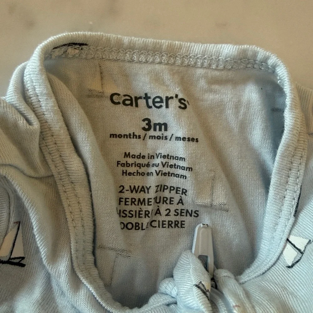Carter’s PurelySoft Sailboat Zip Footie Sleeper 3-6M